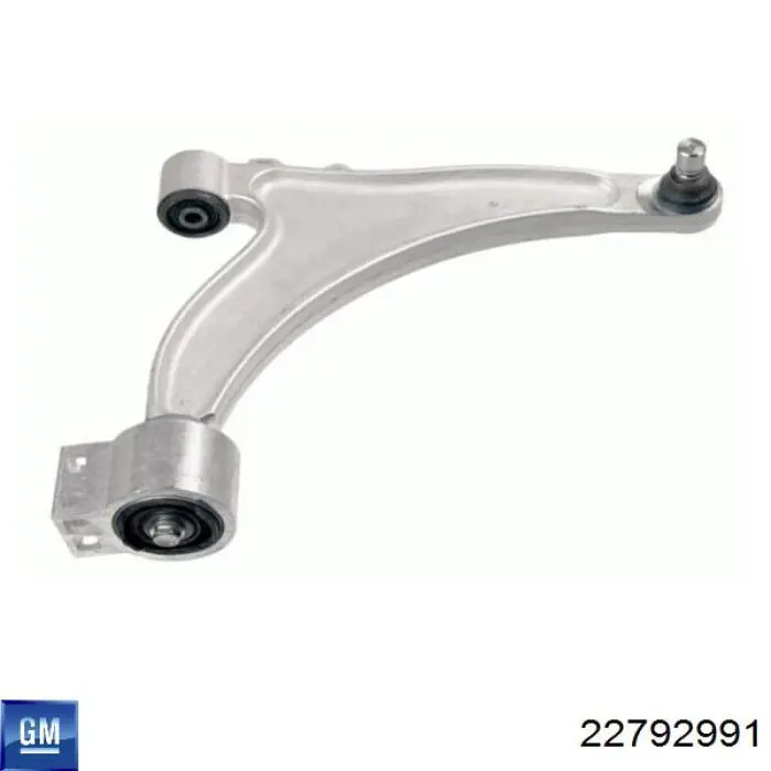 22792991 General Motors Braço oscilante inferior direito de suspensão dianteira