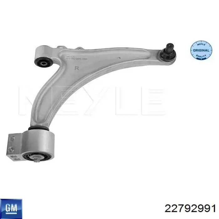 Compre 22792991 General Motors Braço oscilante inferior direito de suspensão dianteira