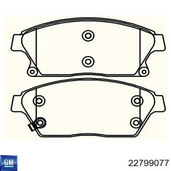 Compre 22799077 General Motors Sapatas do freio dianteiras de disco