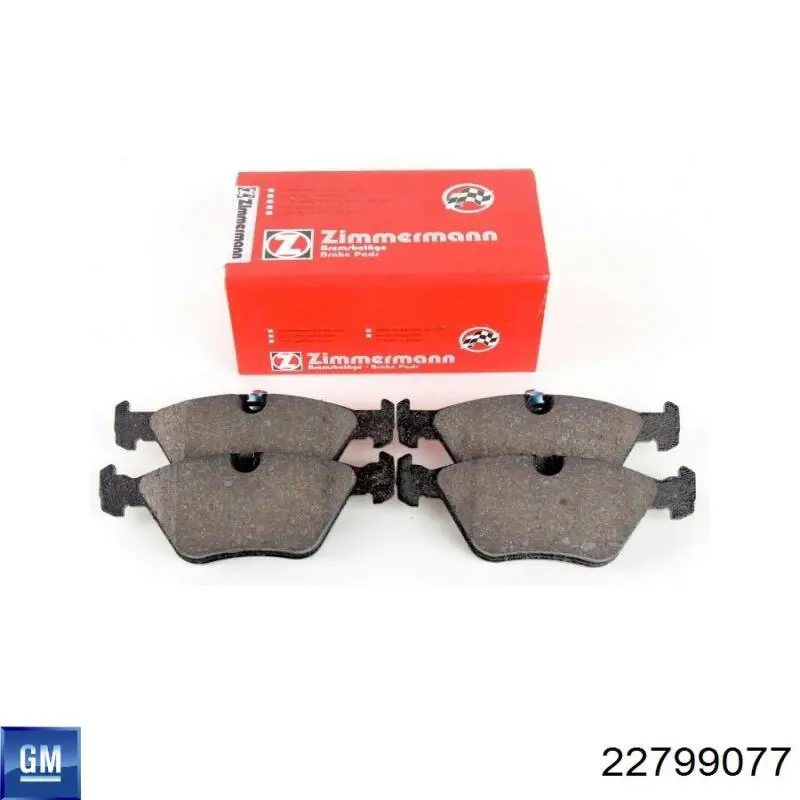 22799077 General Motors Sapatas do freio dianteiras de disco
