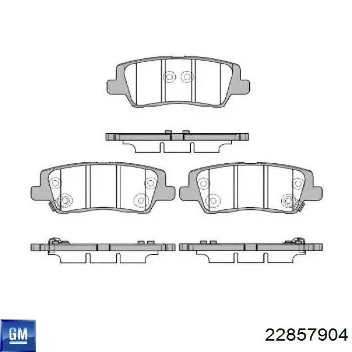 84252357 General Motors Sapatas do freio traseiras de disco