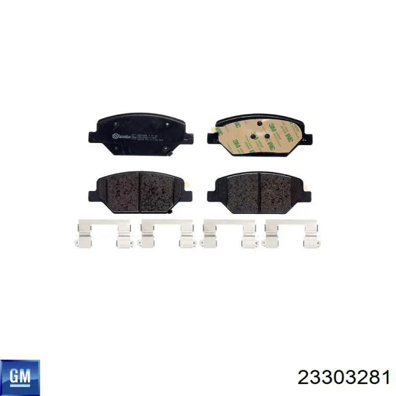 Compre 23303281 General Motors Sapatas do freio dianteiras de disco