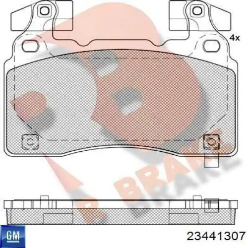 23441307 General Motors Sapatas do freio dianteiras de disco