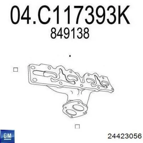 Compre 24423056 General Motors Tubo coletor de escape