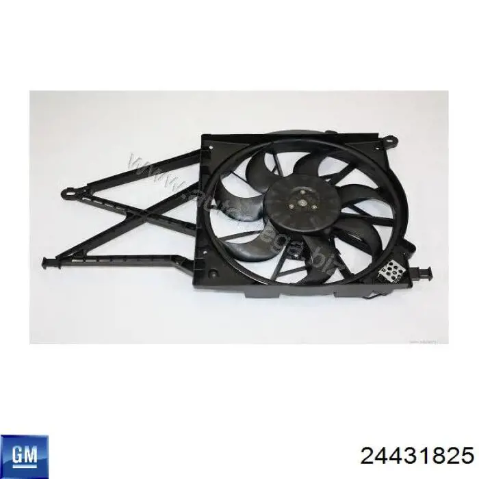 24431825 General Motors Ventilador elétrico de esfriamento montado (motor + roda de aletas)