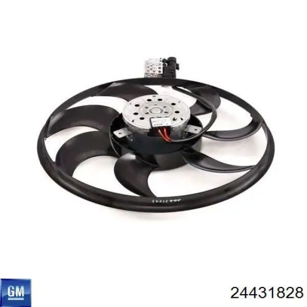24431828 General Motors Difusor do radiador de esfriamento, montado com motor e roda de aletas