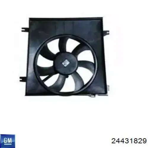 Difusor do radiador de esfriamento, montado com motor e roda de aletas 24431829 General Motors