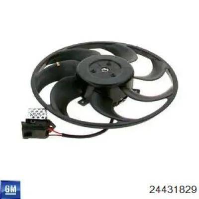 24431829 General Motors Difusor do radiador de esfriamento, montado com motor e roda de aletas