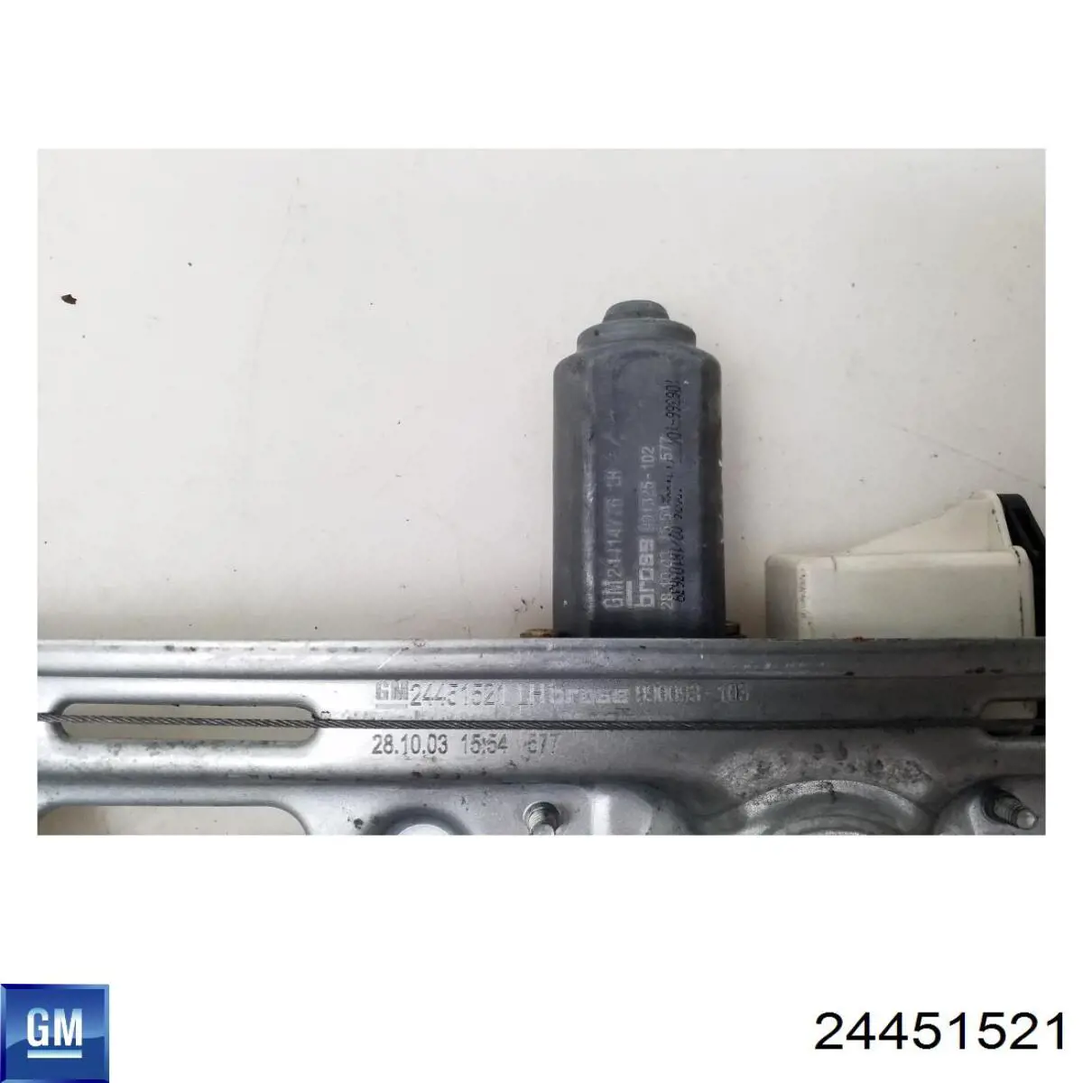 Mecanismo de acionamento de vidro da porta traseira esquerda General Motors 24451521