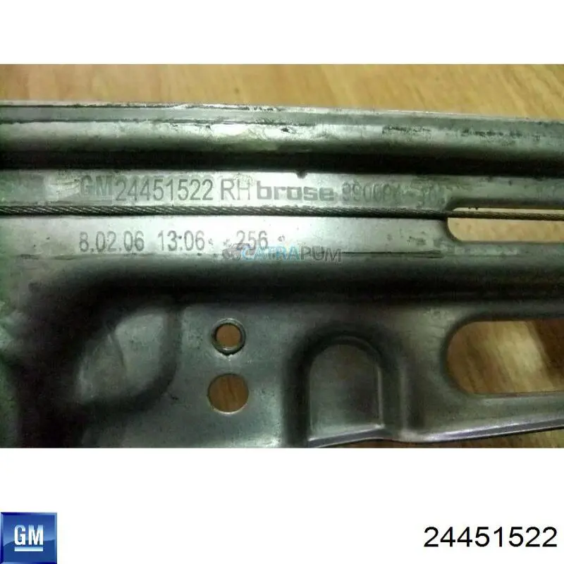 24451522 General Motors Mecanismo de acionamento de vidro da porta traseira direita