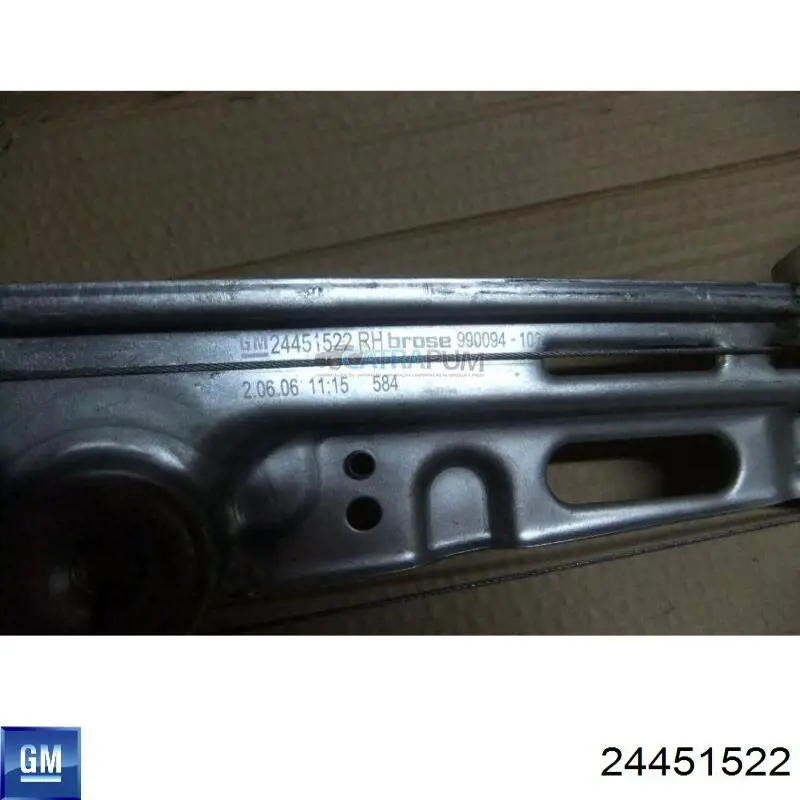Compre 24451522 General Motors Mecanismo de acionamento de vidro da porta traseira direita
