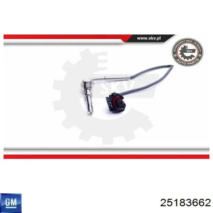Sensor de temperatura dos gases de escape (GE), antes de filtro de partículas diesel General Motors 25183662 preço, a partir de 42,90 USD