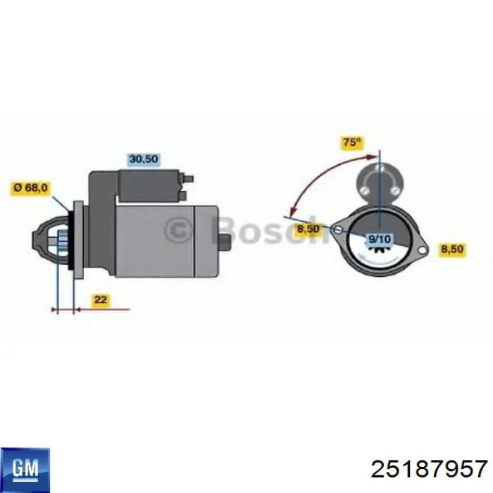 Motor de arranco General Motors 25187957 preço, a partir de 61,29 USD