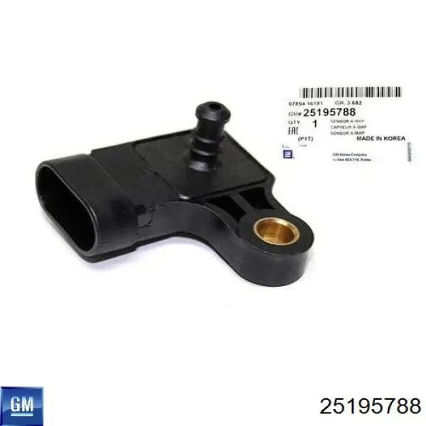 25195788 General Motors Sensor de pressão no coletor de admissão, MAP