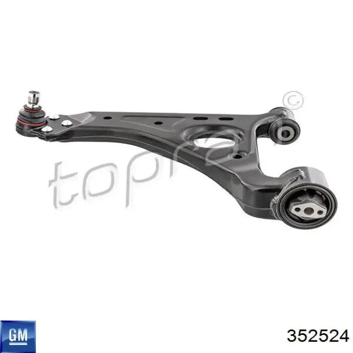 352524 General Motors Braço oscilante inferior esquerdo de suspensão dianteira