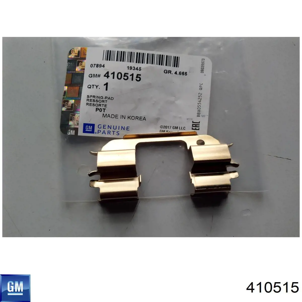 Kit de molas de fixação de sapatas de disco dianteiras General Motors 410515 preço, a partir de 7,65 USD