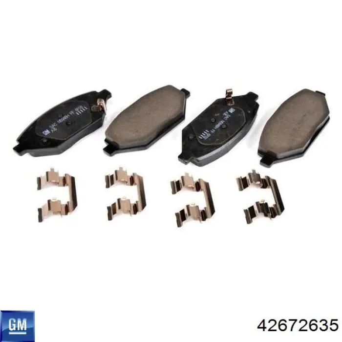 Compre 42672635 General Motors Sapatas do freio dianteiras de disco