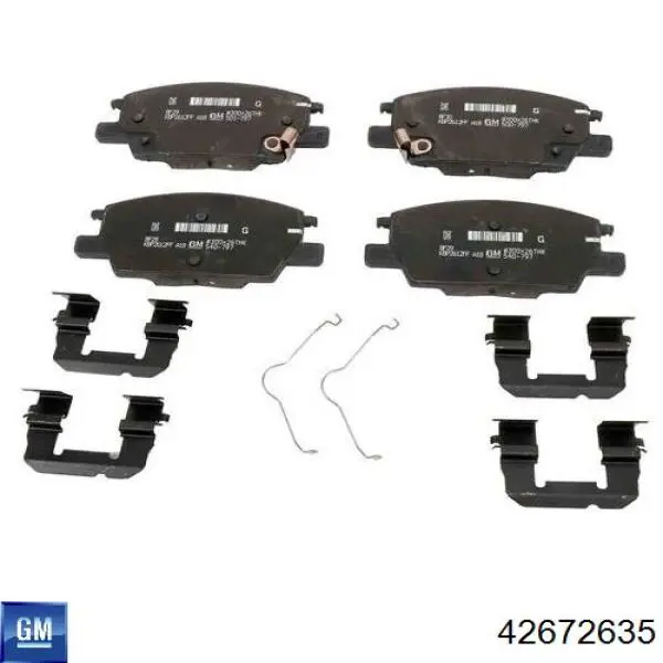 Sapatas do freio dianteiras de disco General Motors 42672635 preço, a partir de 25,06 USD