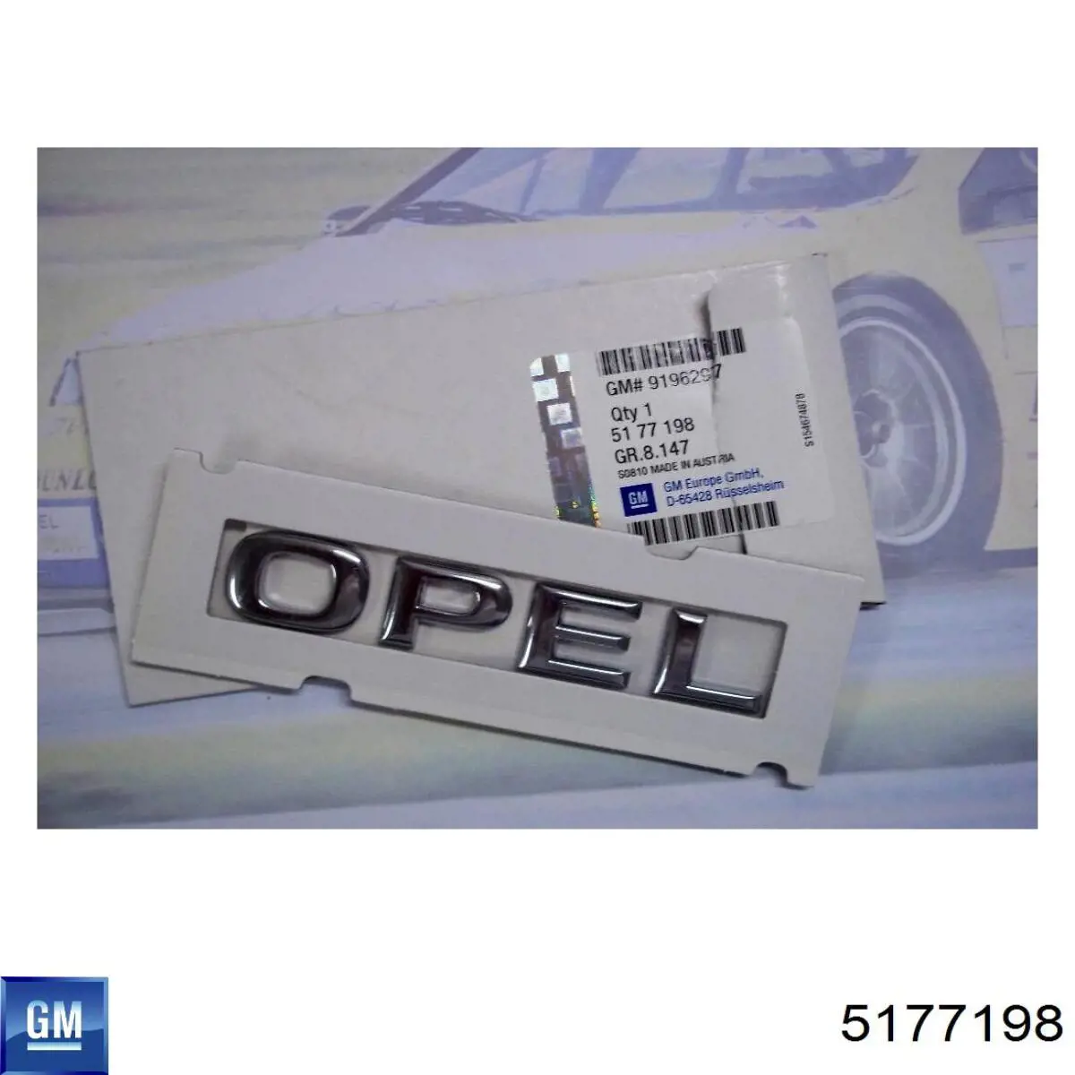 5177198 Opel Emblema de grelha do radiador