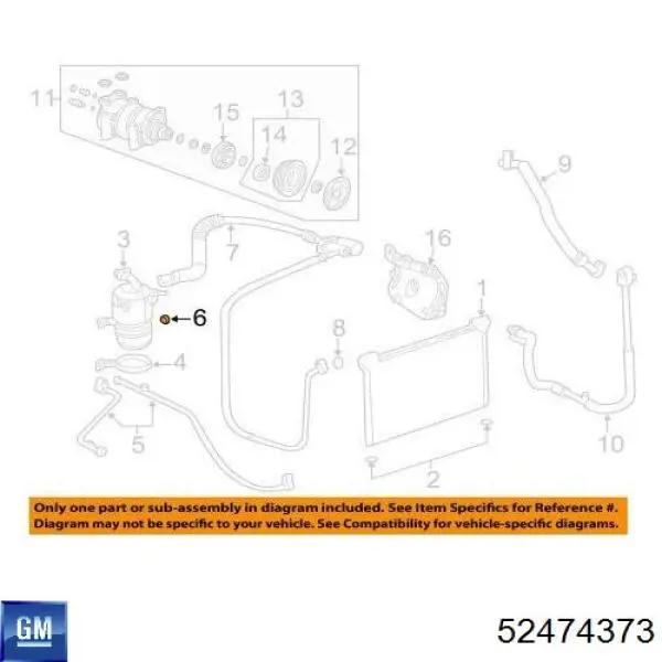 Vedante anular de mangueira do compressor de injeção General Motors 52474373 preço, a partir de 3,56 USD