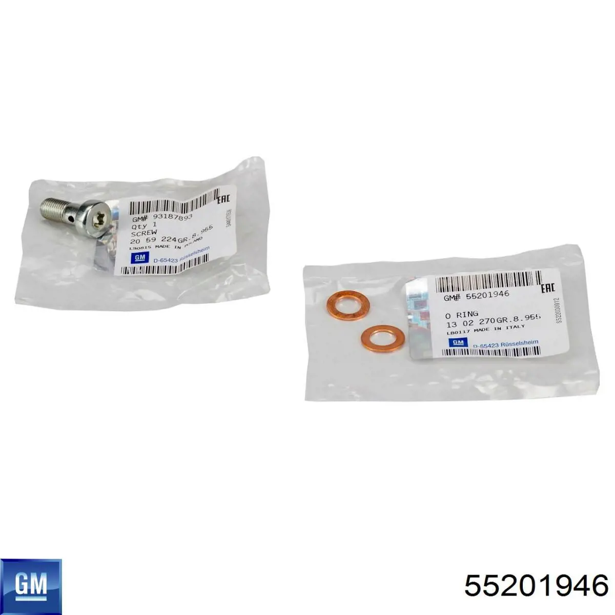 55201946 General Motors Vedante de mangueira de fornecimento de óleo de turbina
