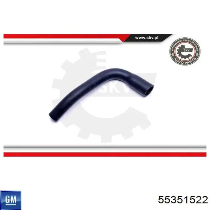 55351522 General Motors Cano derivado de ventilação de cárter (de separador de óleo)