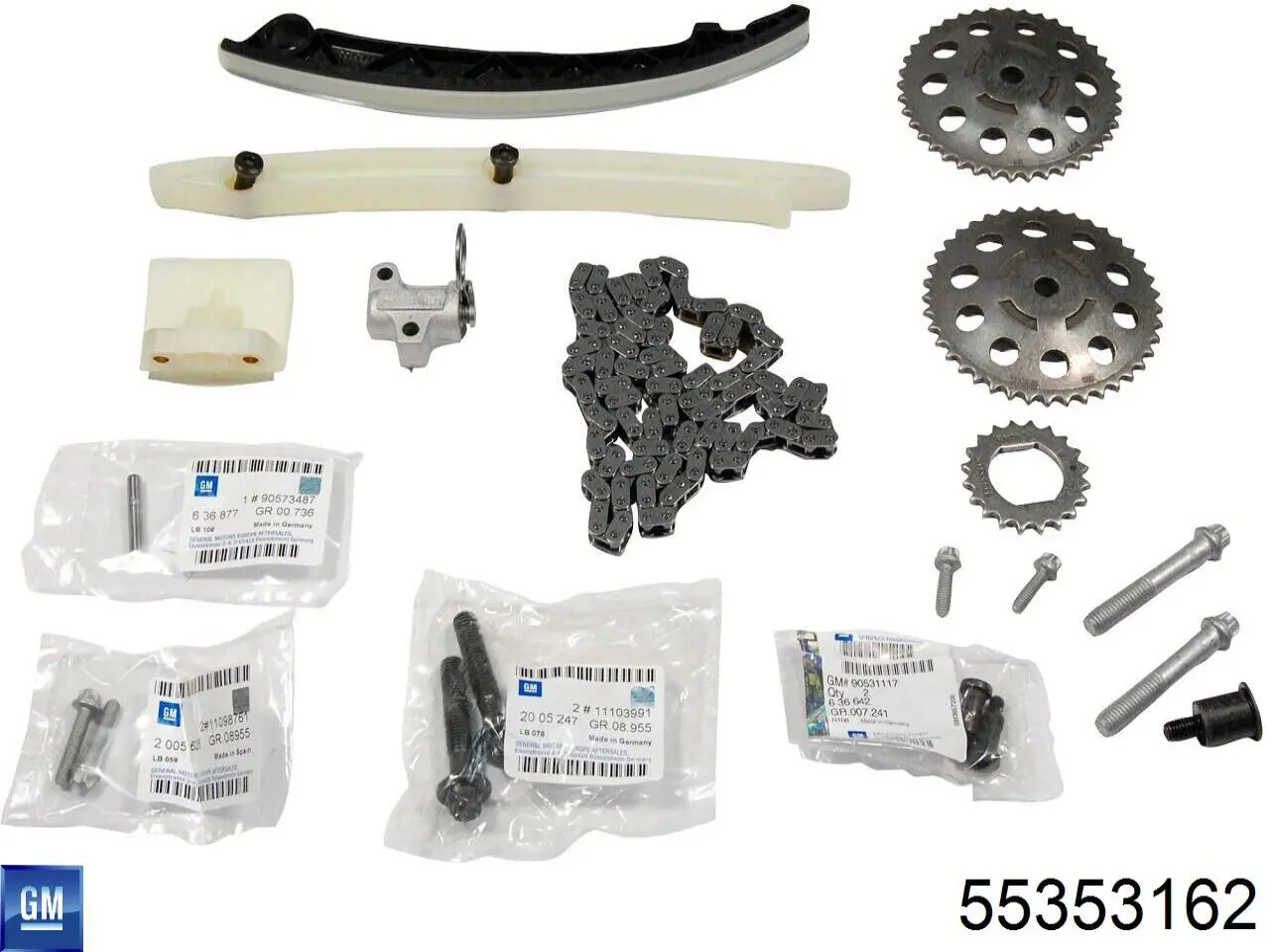 Engrenagem de cadeia de roda dentada da árvore distribuidora de escape de motor General Motors 55353162 preço, a partir de 47,87 USD