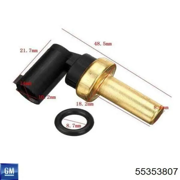 55353807 General Motors Sensor de temperatura do fluido de esfriamento