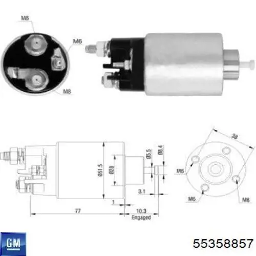 Compre 55358857 General Motors Motor de arranco