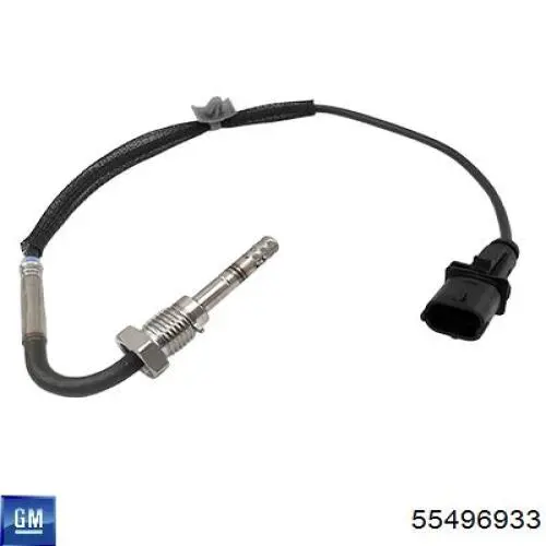 1247634 Opel Sensor de temperatura dos gases de escape (GE), depois de filtro de partículas diesel