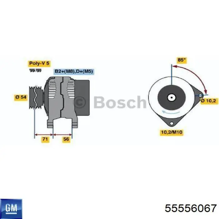 55556067 General Motors Gerador