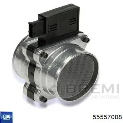 Sensor de fluxo (consumo) de ar, medidor de consumo M.A.F. - (Mass Airflow) 55557008 General Motors