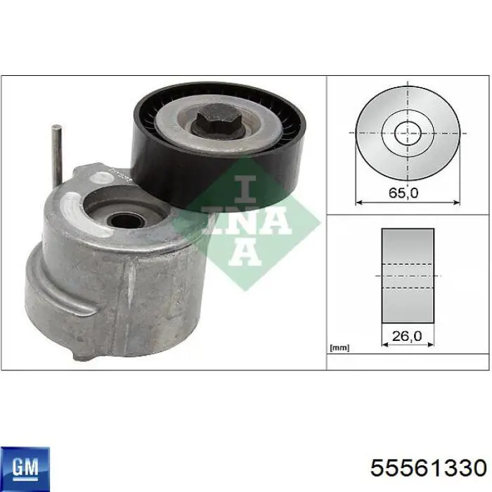 55561330 General Motors Reguladora de tensão da correia de transmissão