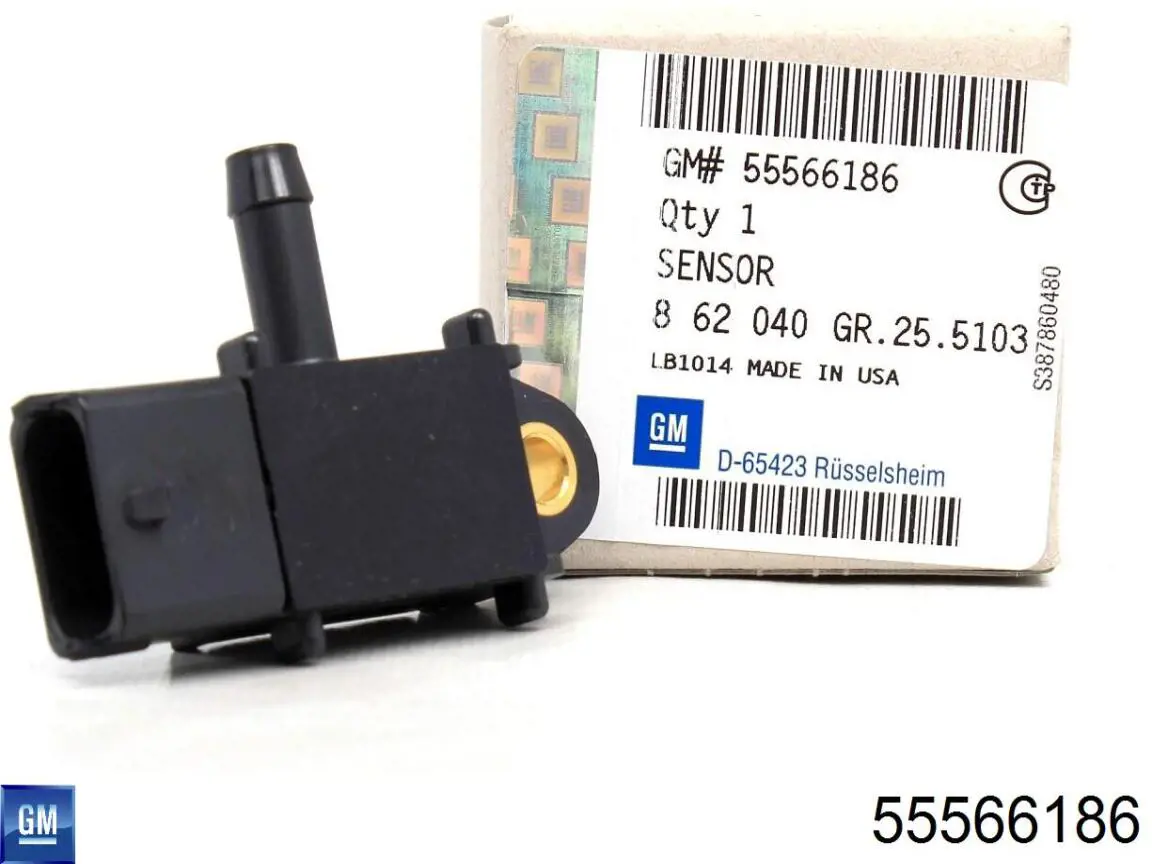 55566186 General Motors Sensor de pressão dos gases de escape