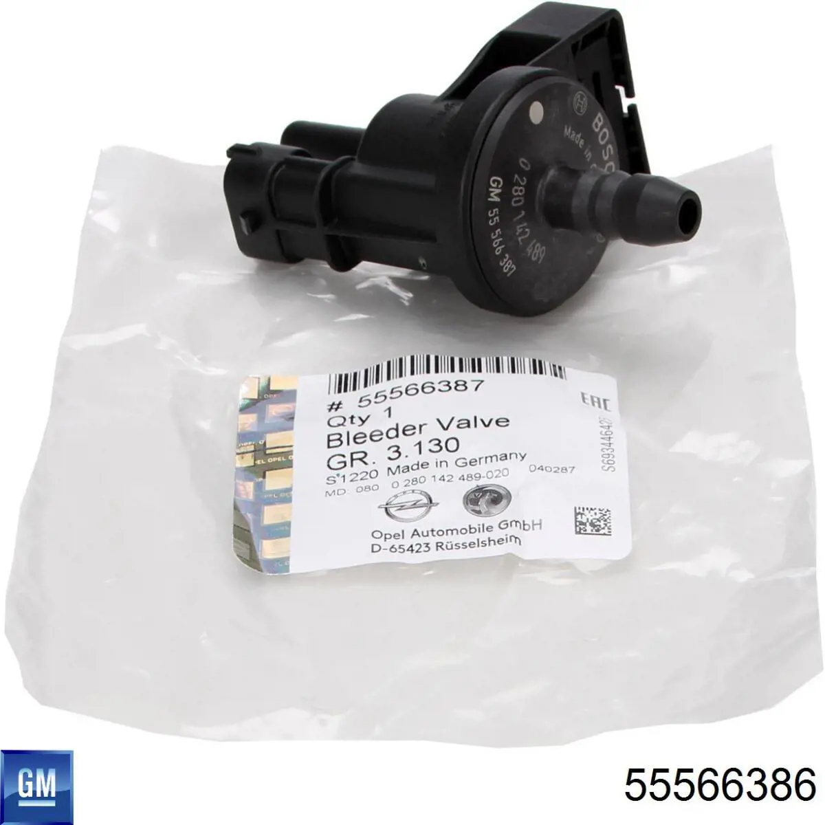 Válvula de ventilação dos gases do tanque de combustível Opel 55566386