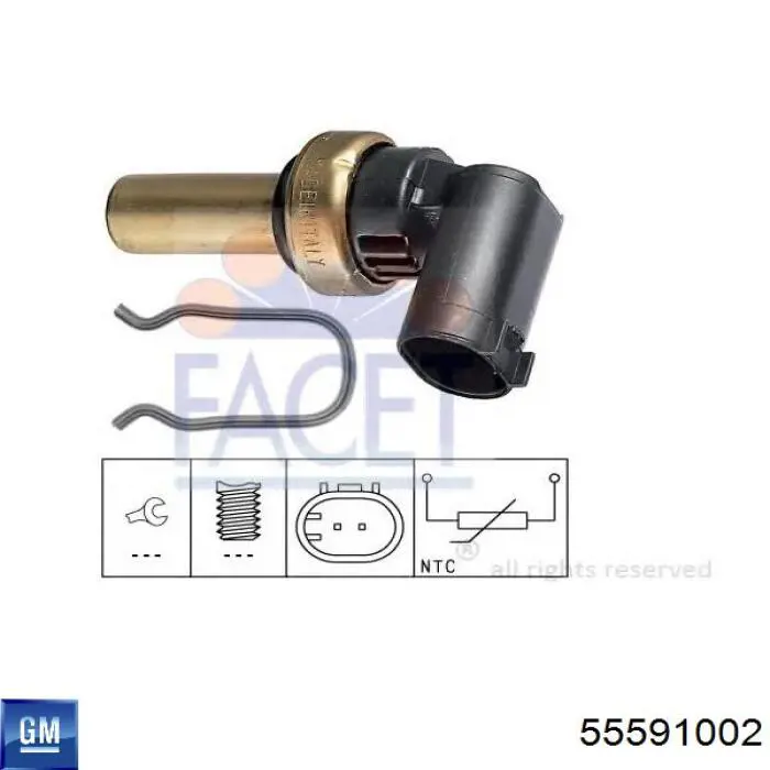 Sensor de temperatura do fluido de esfriamento General Motors 55591002 preço, a partir de 13,21 USD