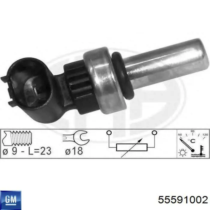 Sensor de temperatura do fluido de esfriamento General Motors 55591002 preço, a partir de 4,46 USD