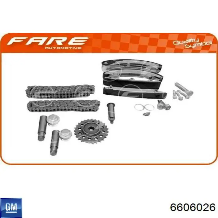 Cadeia do mecanismo de distribuição de gás, kit 6606026 General Motors