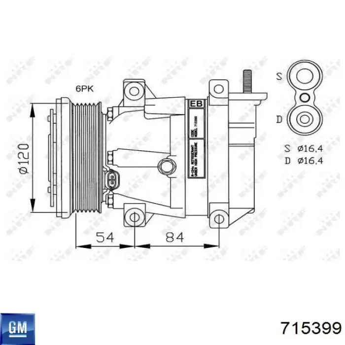715399 General Motors Compressor de aparelho de ar condicionado