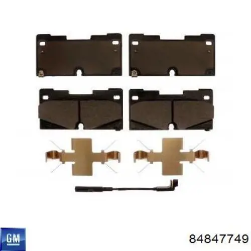 84847749 General Motors Sapatas do freio dianteiras de disco