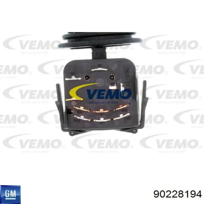 Comutador esquerdo instalado na coluna da direção 90228194 General Motors