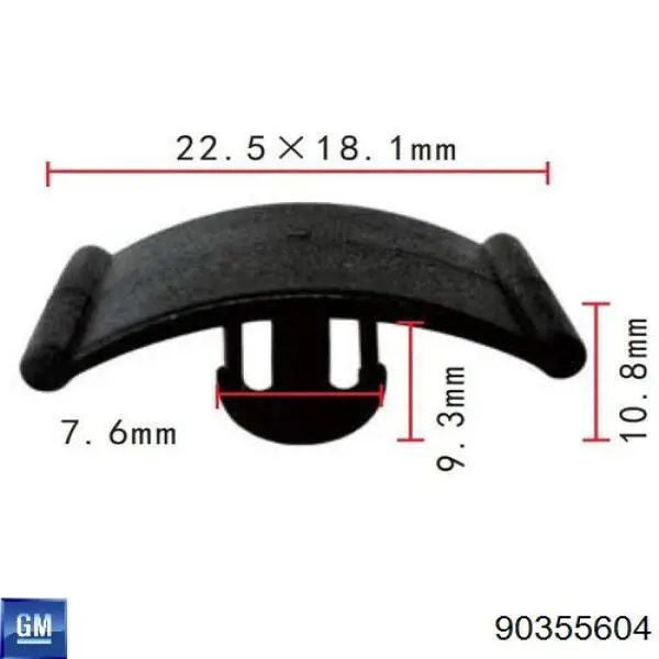 90355604 General Motors Cápsula (prendedor) de isolador térmico da capota