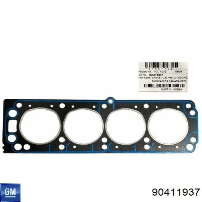 90411937 General Motors Vedante de cabeça de motor (CBC)