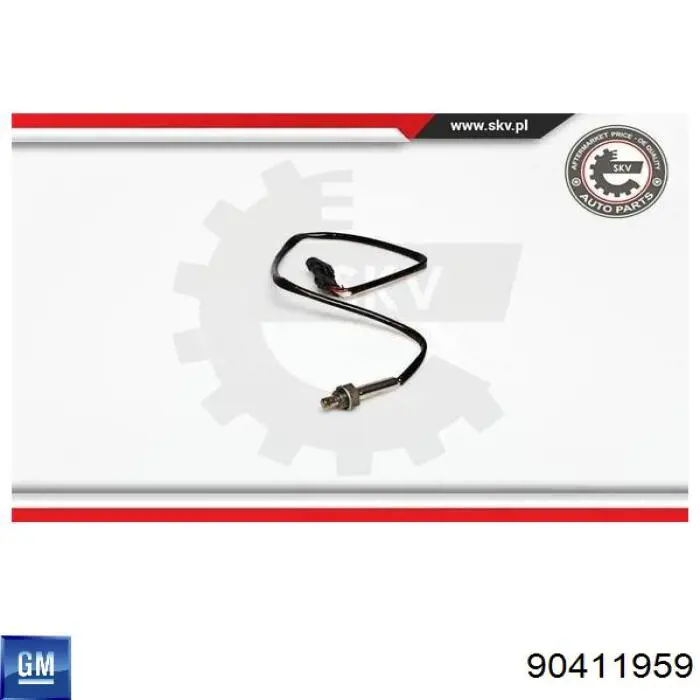 Sonda lambda, sensor de oxigênio até o catalisador 90411959 General Motors