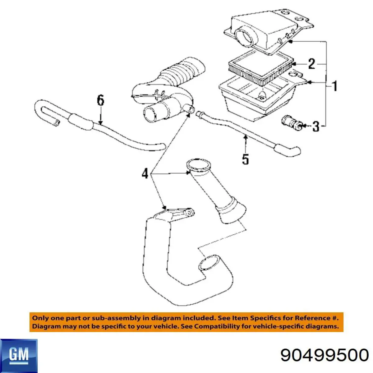 Cano derivado de ventilação de cárter (de separador de óleo) General Motors 90499500 preço, a partir de 2,52 USD