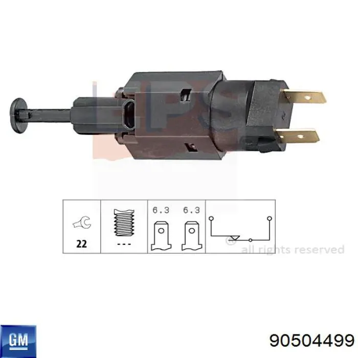 Compre 90504499 General Motors Sensor de ativação do sinal de parada
