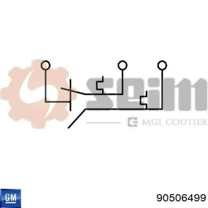 Sensor de temperatura do fluido de esfriamento (de ativação de ventilador do radiador) 90506499 General Motors