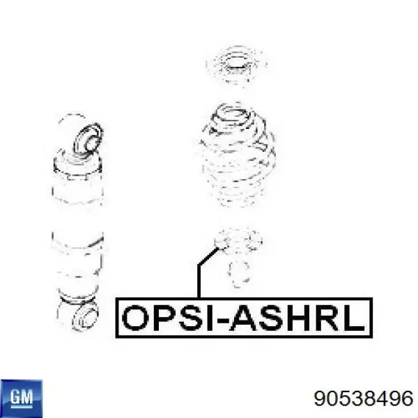 Compre 90538496 General Motors Espaçador (anel de borracha) da mola traseira inferior