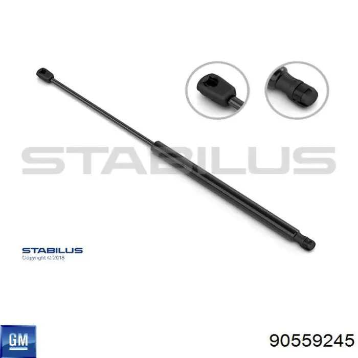 Compre 90559245 General Motors Amortecedor de tampa de porta-malas (de 3ª/5ª porta traseira)