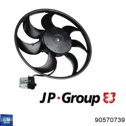 Ventilador elétrico de esfriamento montado (motor + roda de aletas) General Motors 90570739 preço, a partir de 21,98 USD